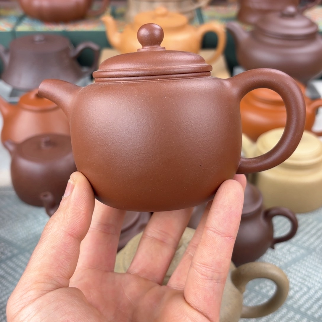 紫砂茶壶微瑕 紫泥 匏尊 225 cc