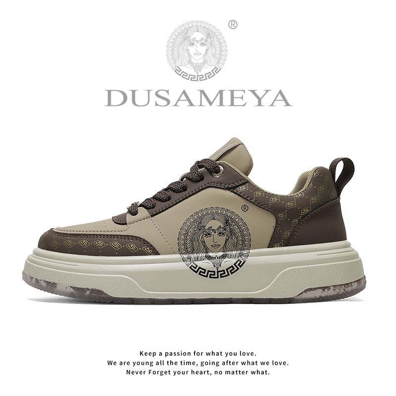 DUSAMEYA/杜莎米娅冬季高端板鞋男情侣同款休闲鞋增高运动工装鞋