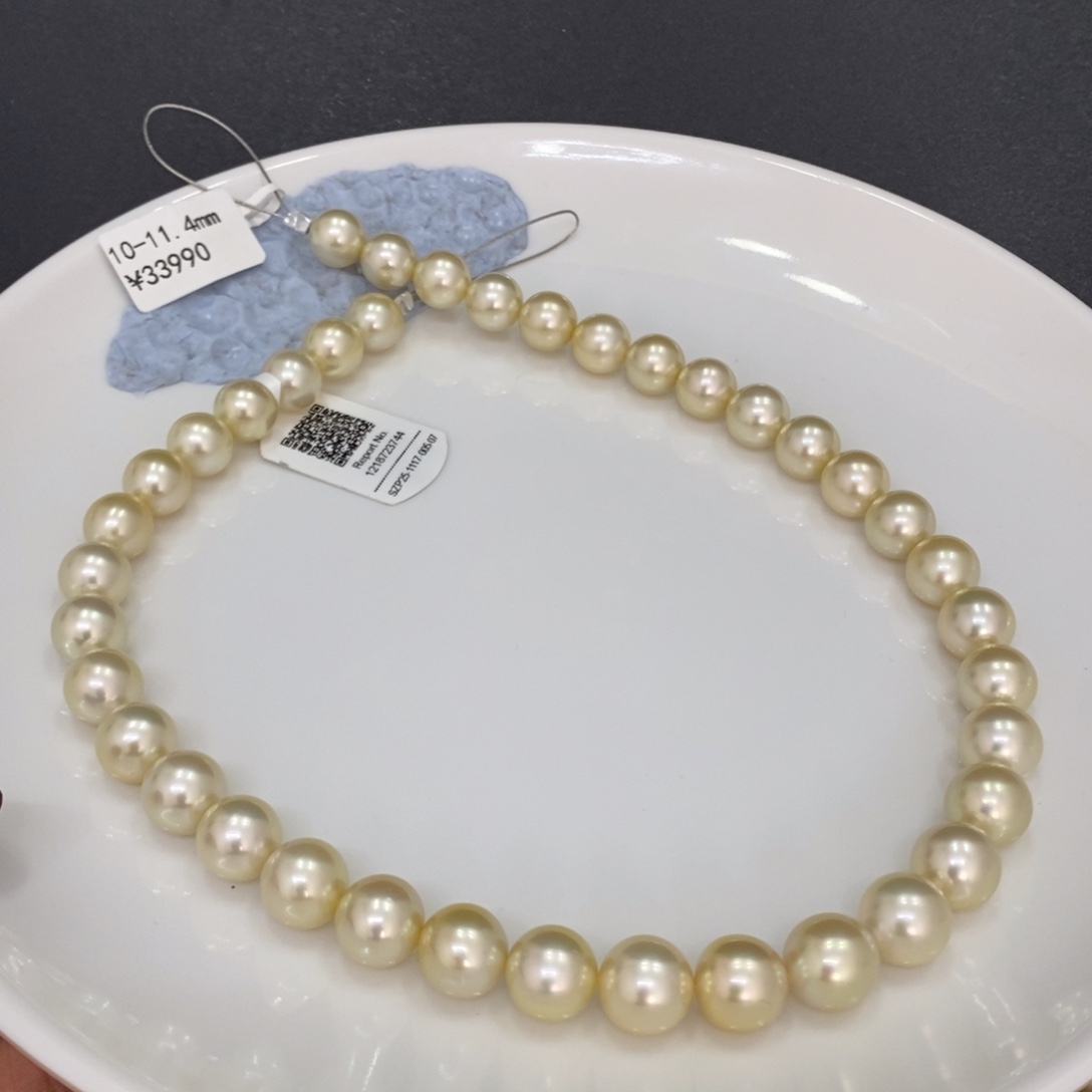 未镶嵌颈饰海水珍珠P****板金珠项链10-11.4刘