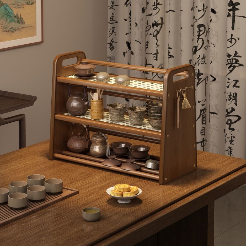 加粗梯形桌面置物架书架双层水杯家用办公室内桌上收纳架多层架子