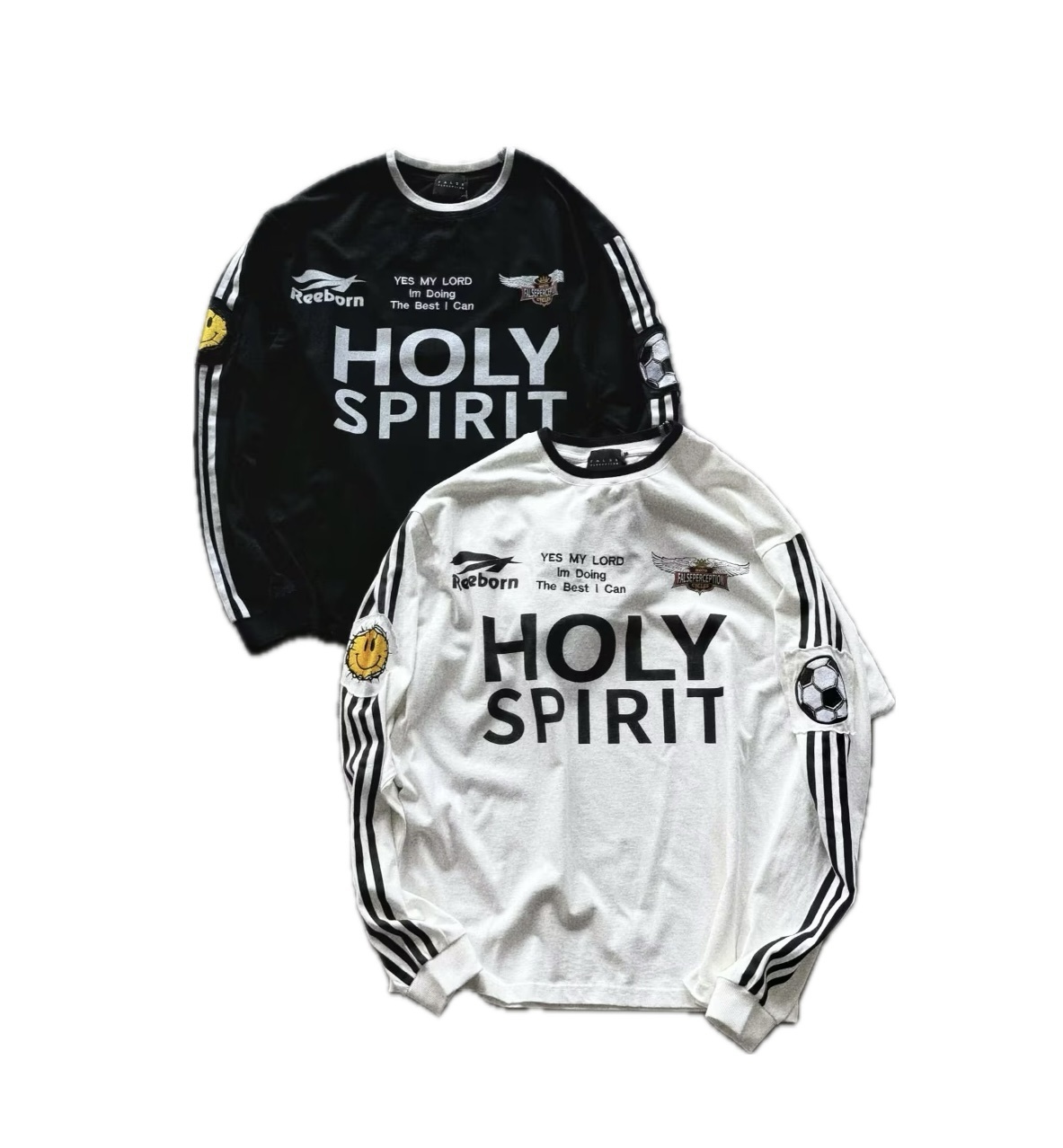 【专属链接】False P 2025SS 复古条纹刺绣Logo球服长袖T恤