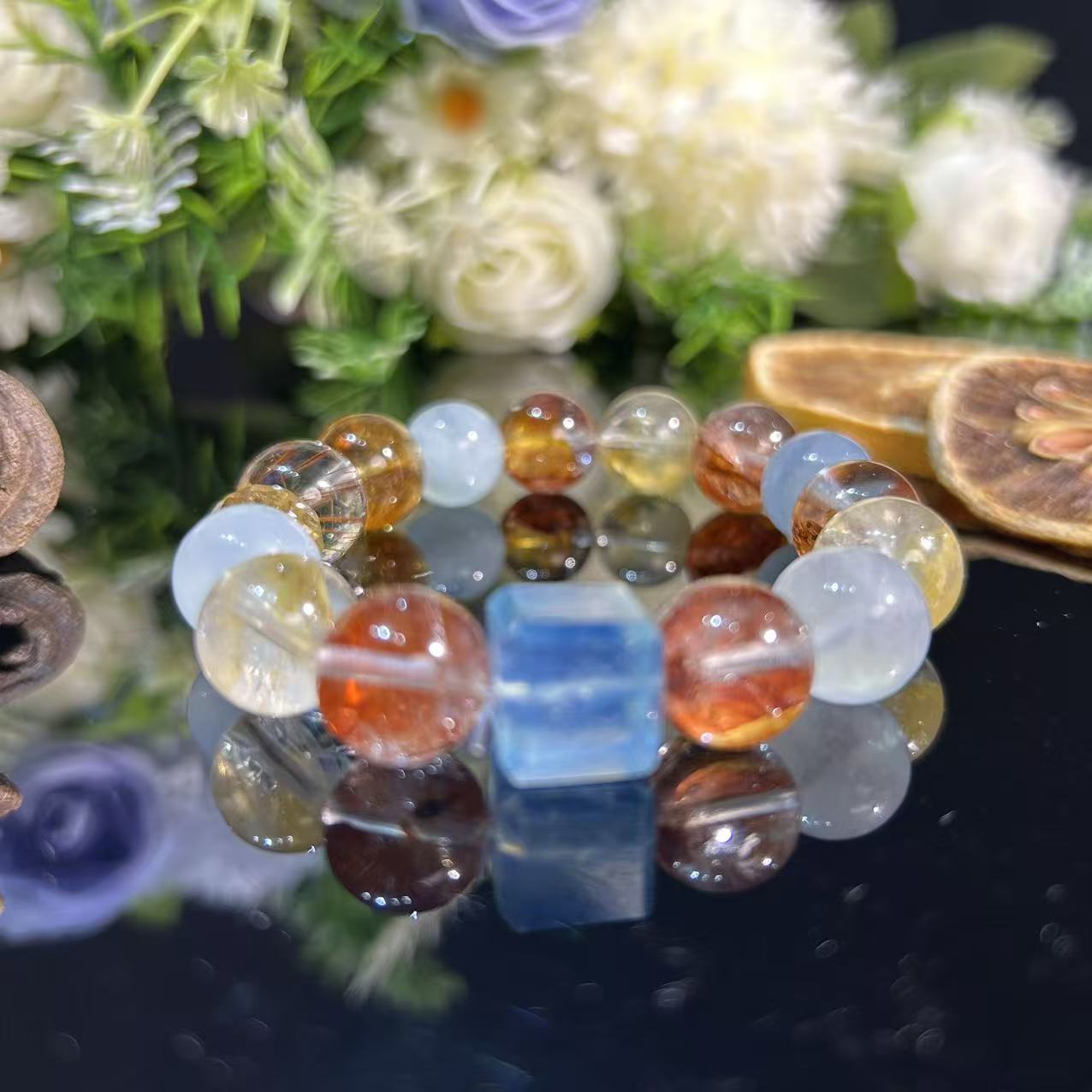 【橙净】天然多宝水晶原创设计女款招财转好运未镶嵌