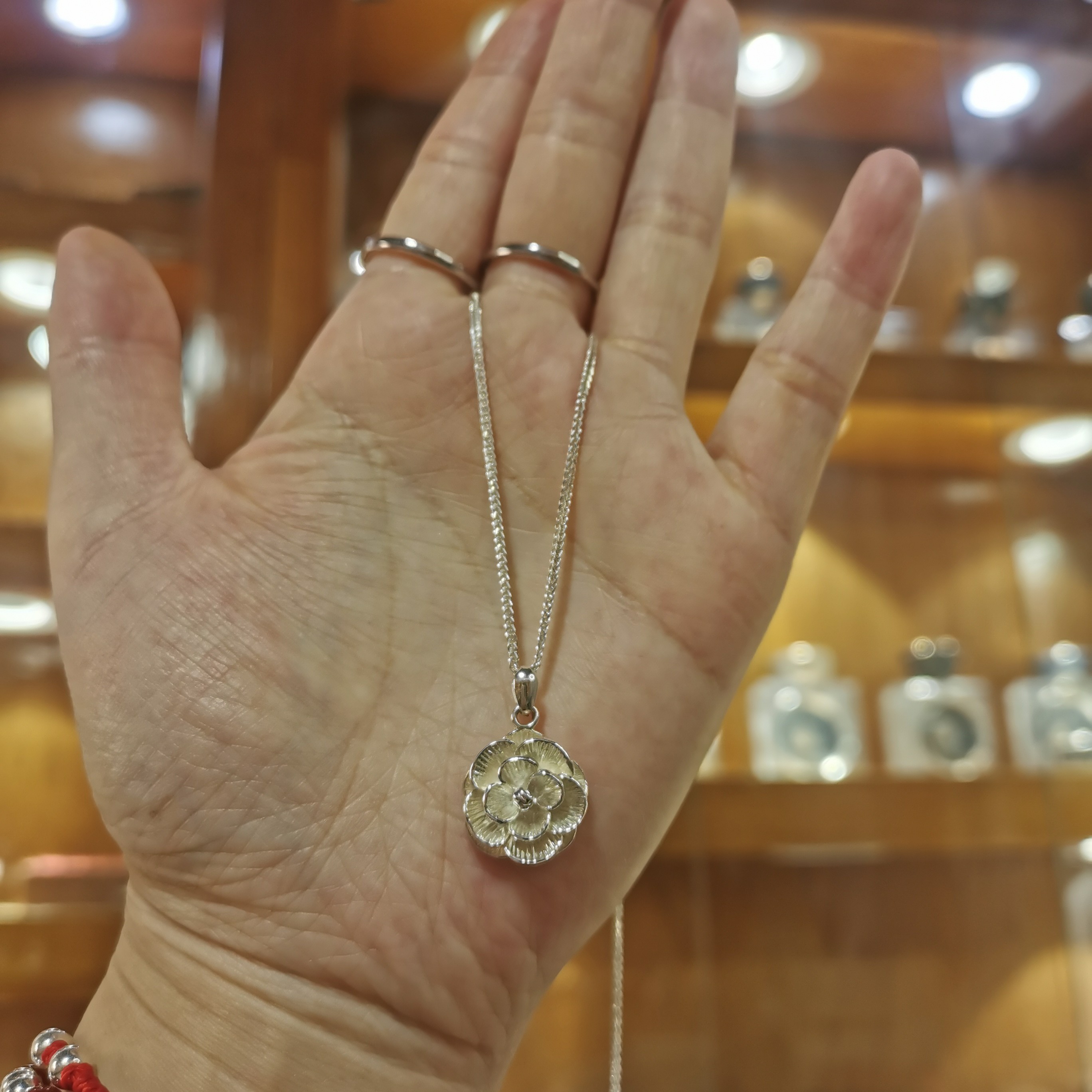 足银银制品 段银匠手工足银串珠手链项链简约时尚