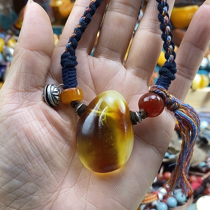 蜜蜡未镶嵌项链项链