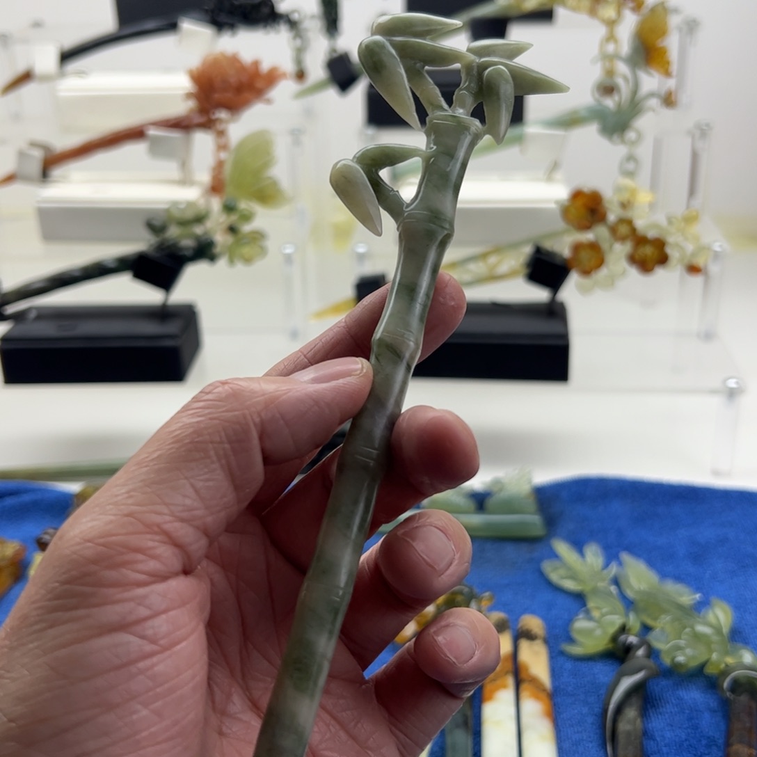 岫玉福利发簪未镶嵌