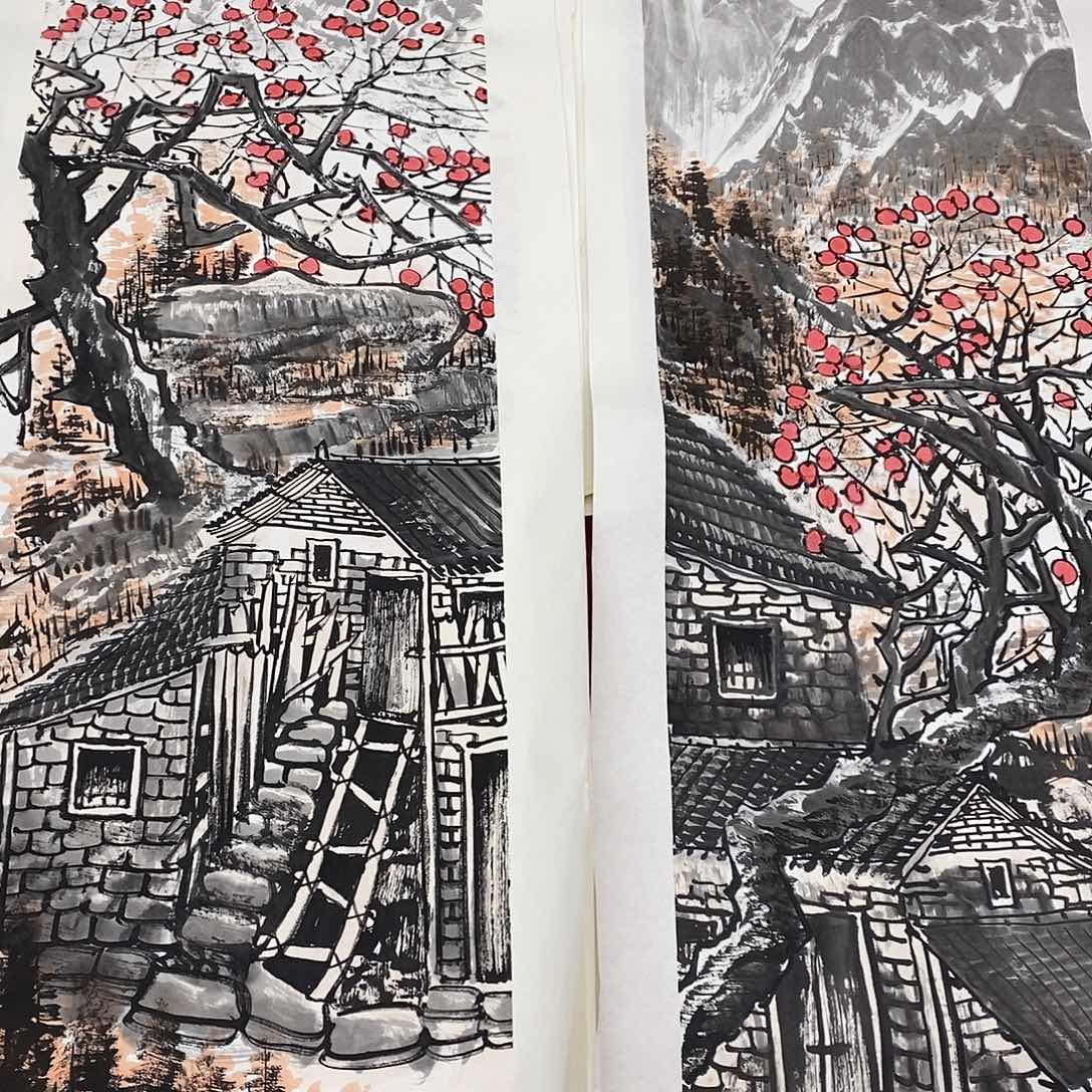 国画颇似是他和自己一起度过余生