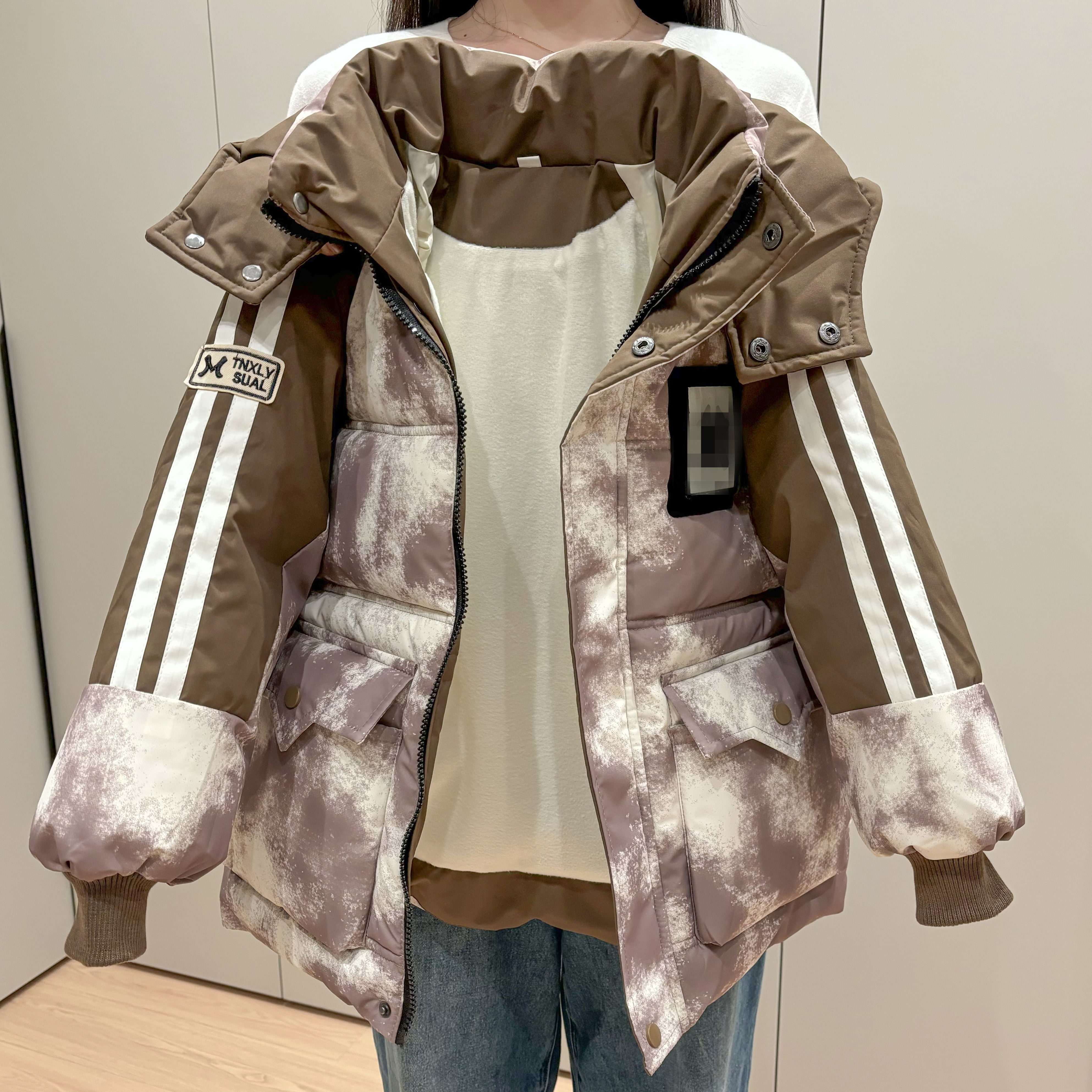 【顺丰现货现发】男童2025冬季中大童加绒加厚一件过冬休闲保暖棉服