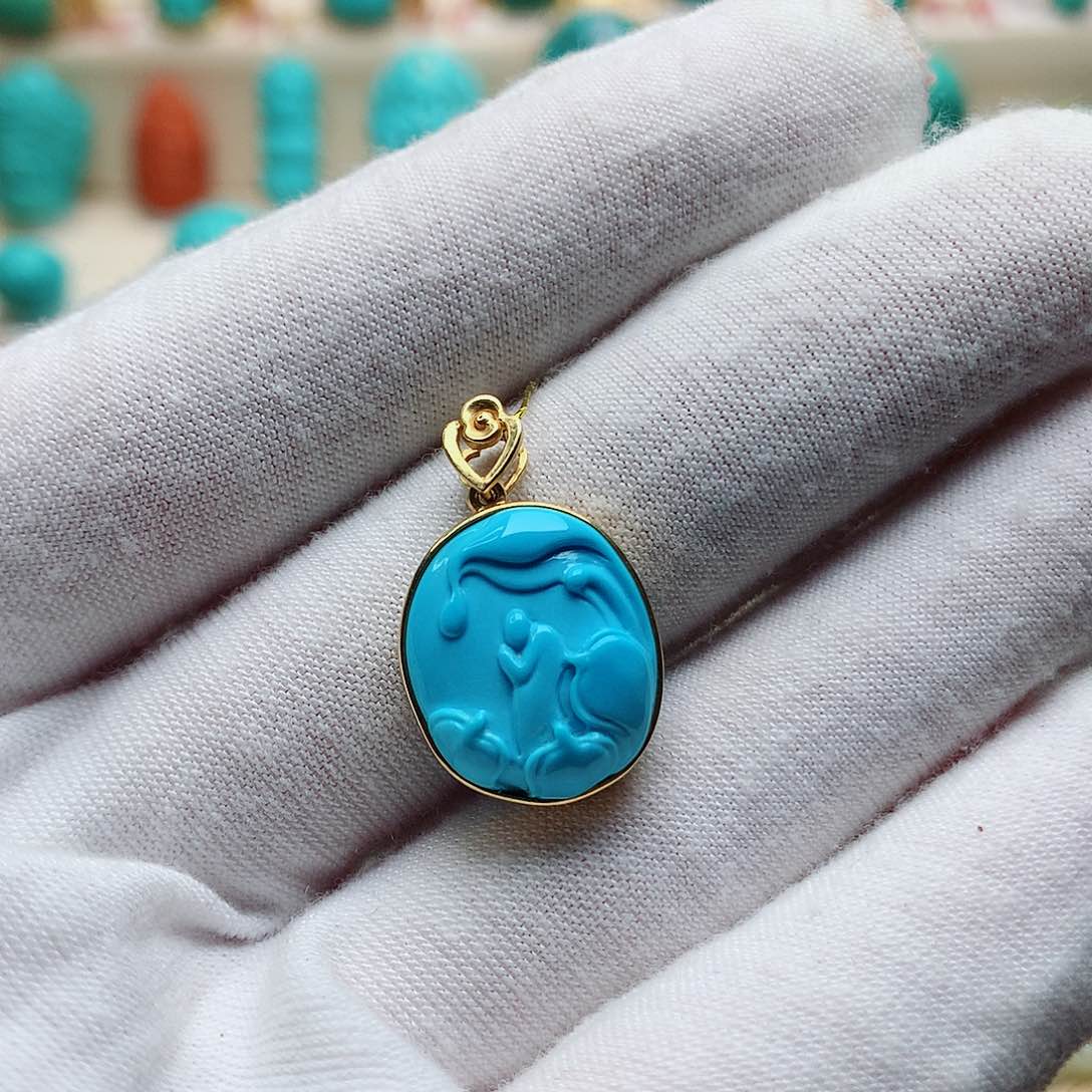 绿松石珠宝奇石未镶嵌