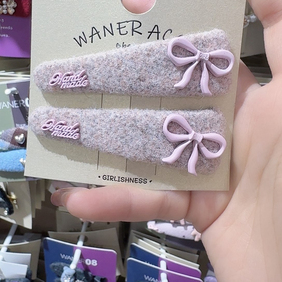 皮质铁合金粉色蝴蝶结