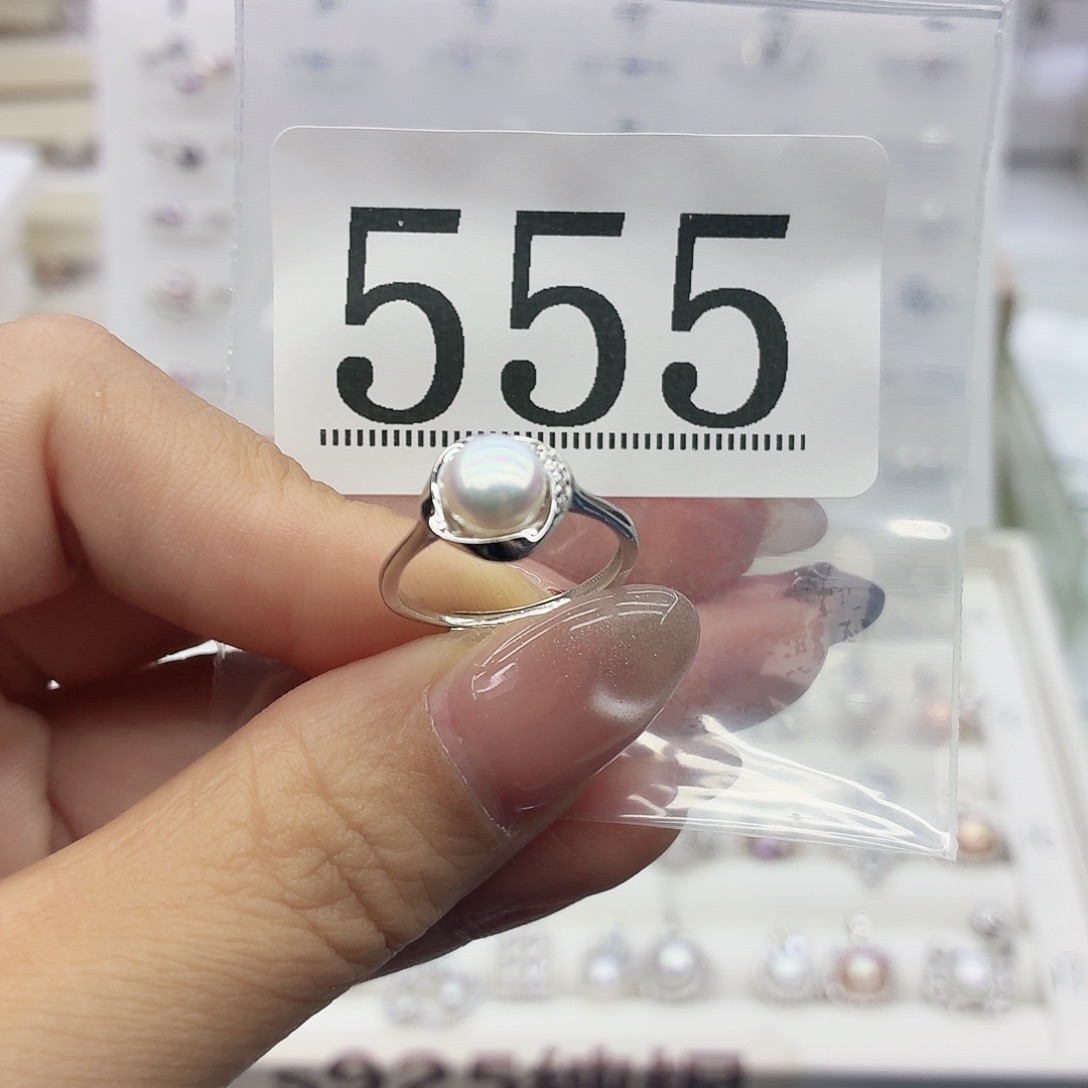 肖***ꮤ银S925镶嵌淡水珍珠珠宝奇石555