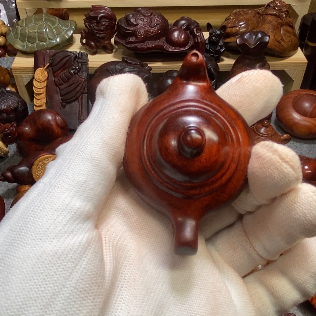 小叶紫檀手串/手链段光紫檀把把壶