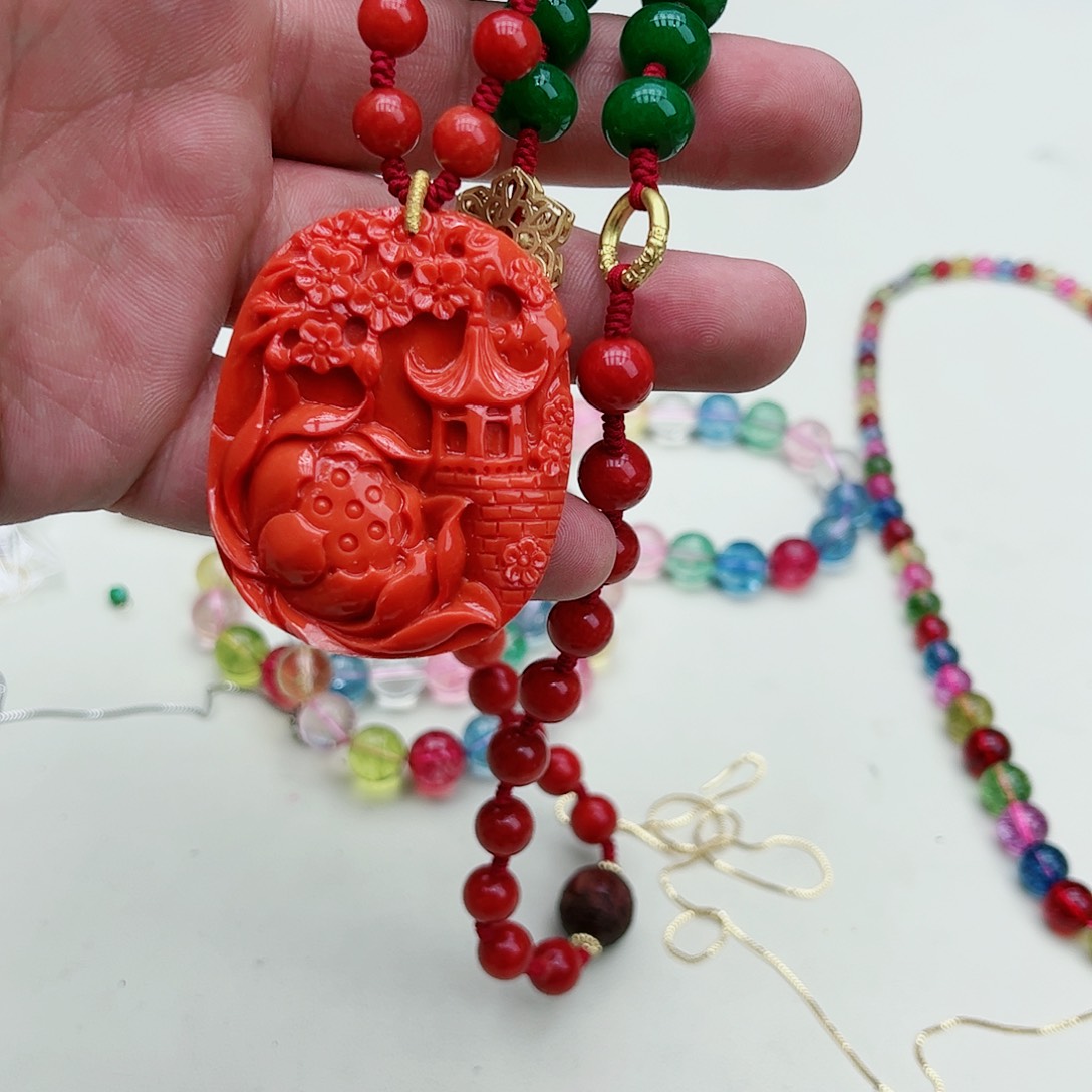 翡翠吊坠(赠链)银S925镶嵌寒**雪