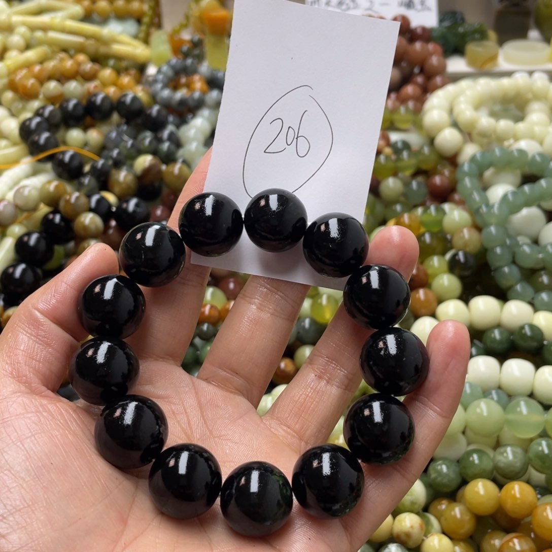 蛇纹石玉手链未镶嵌