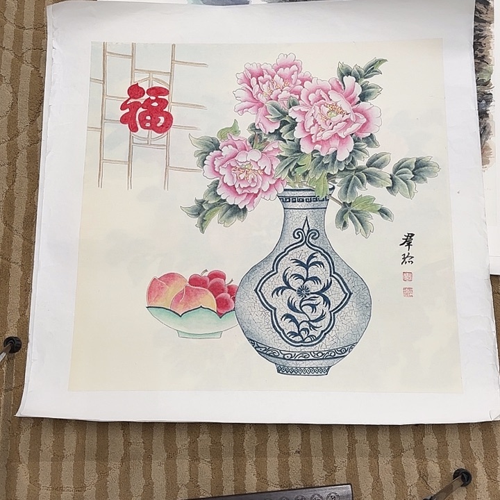 国画用****9花鸟等动物为主料制作