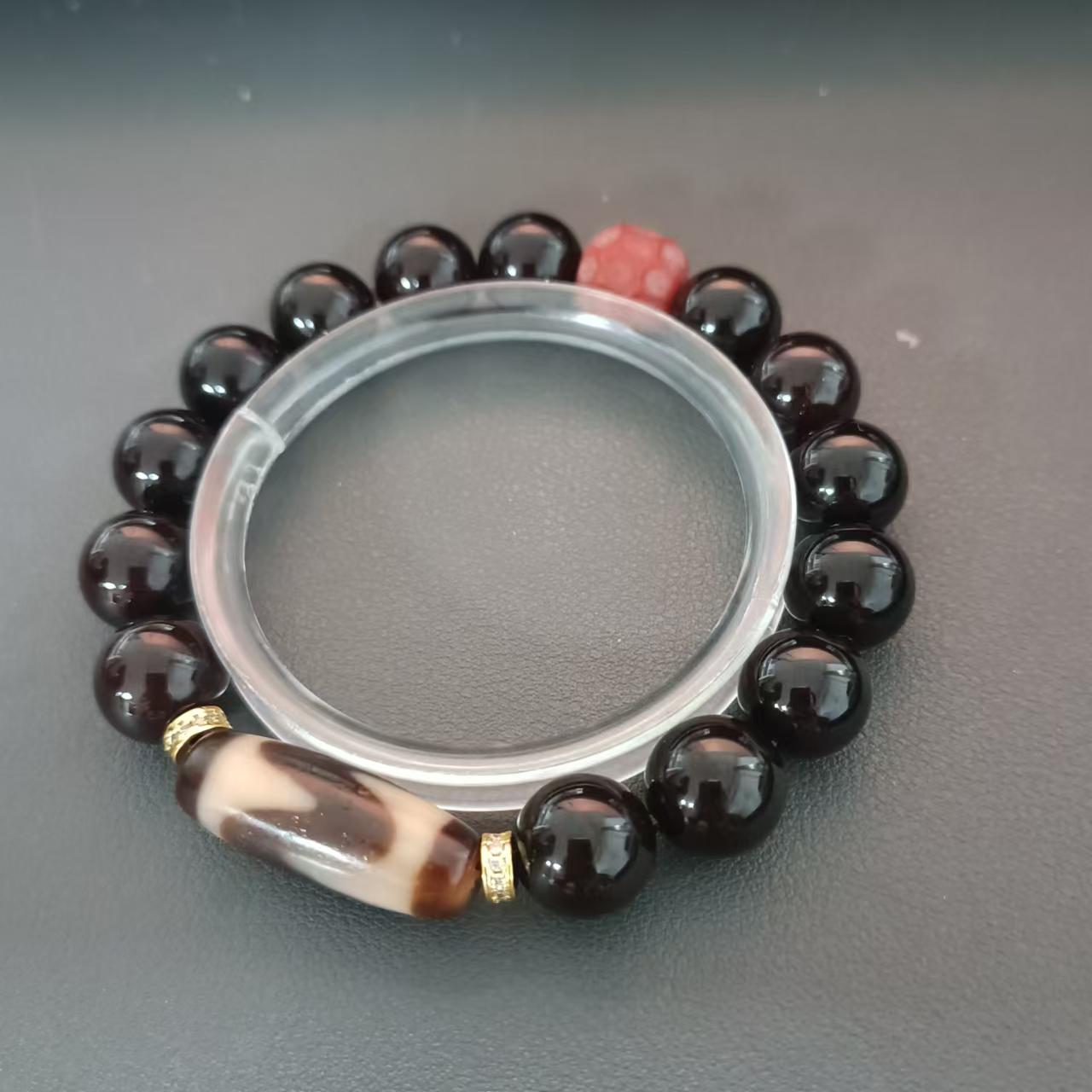 DZ7824  高油糖球圆珠 玛瑙 虎牙宝珠 手串-FS 文玩/评级