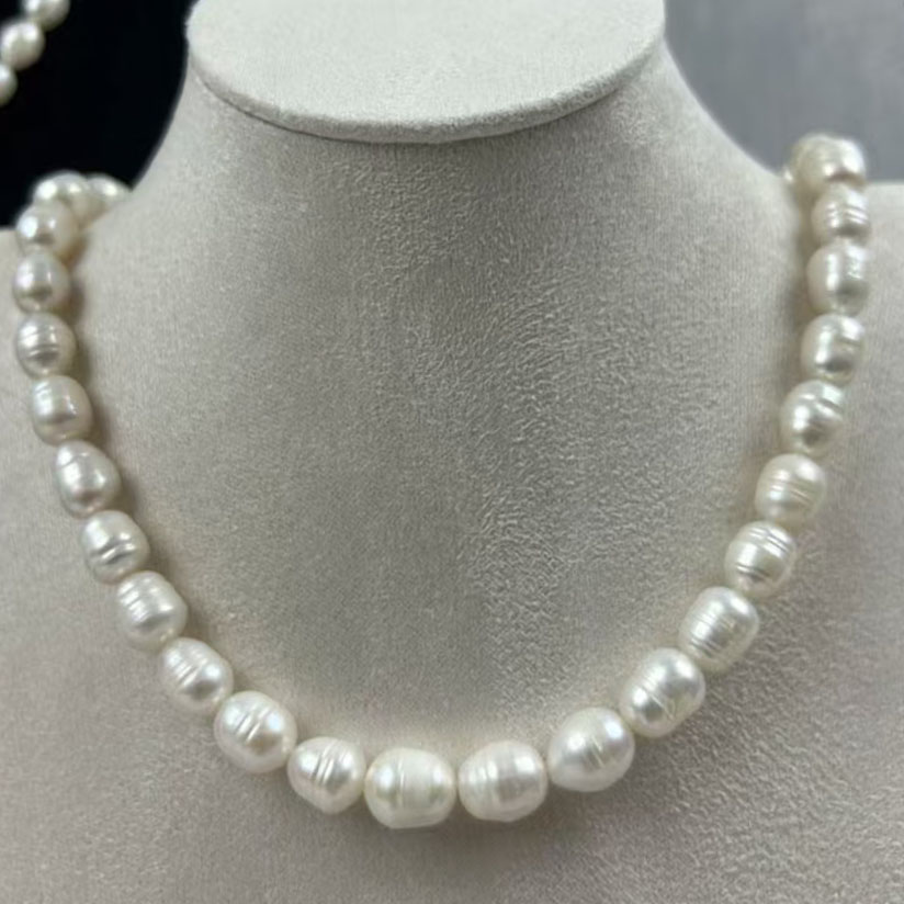 天然淡水珍珠大米珠项链送长辈礼物时尚百搭