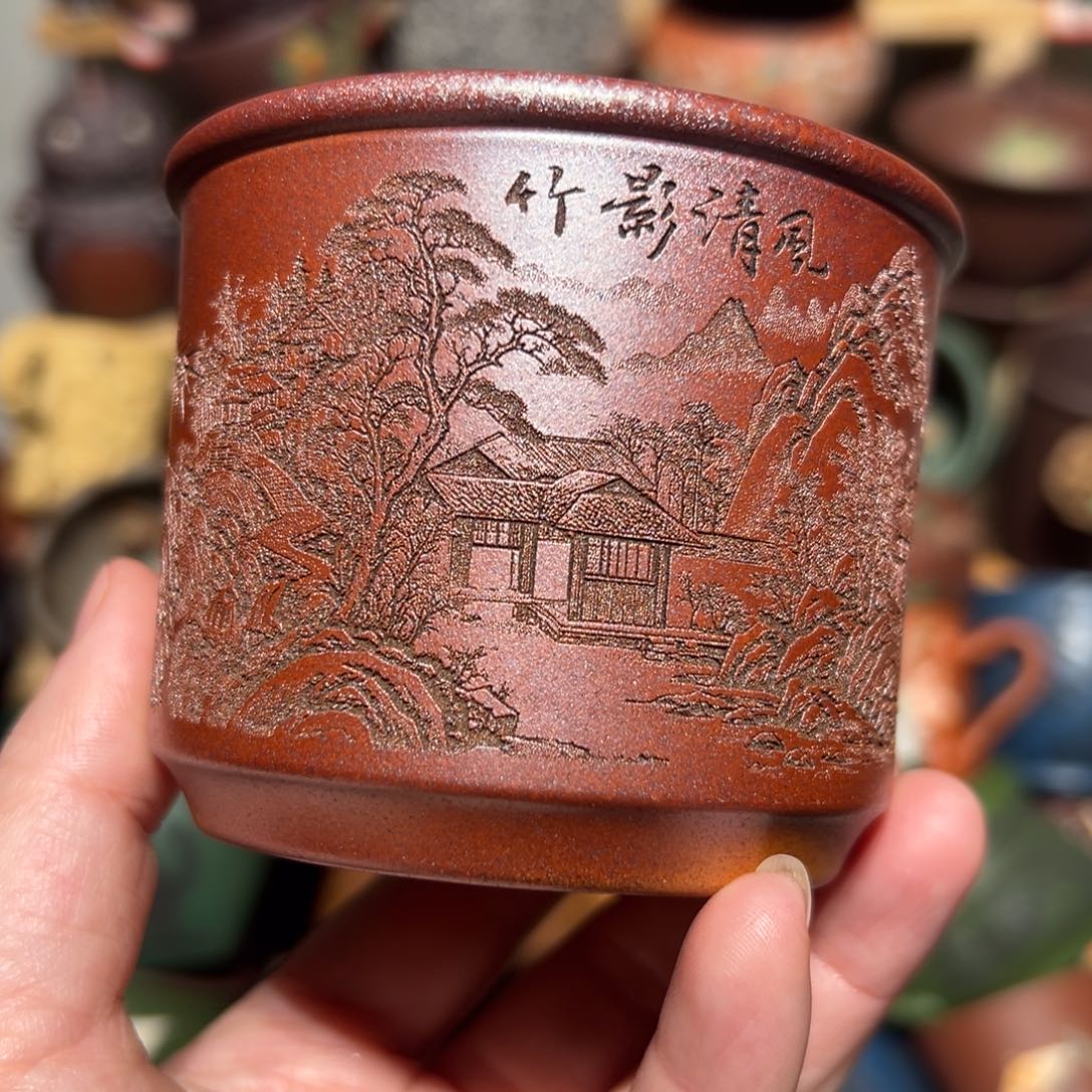 紫砂茶杯宜兴紫砂主人杯