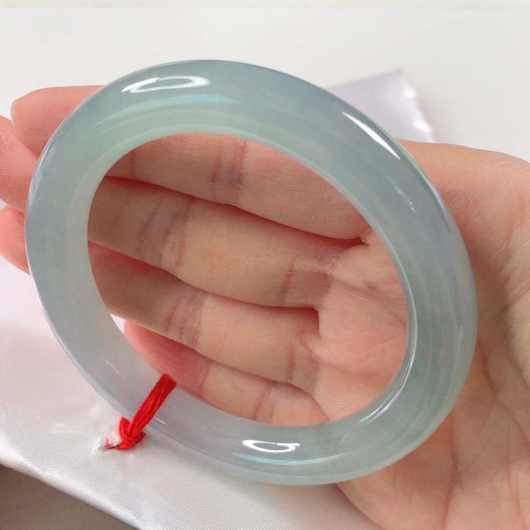 未镶嵌手镯翡翠 圆条262冰蓝新品⭐⭐⭐⭐⭐强烈推荐