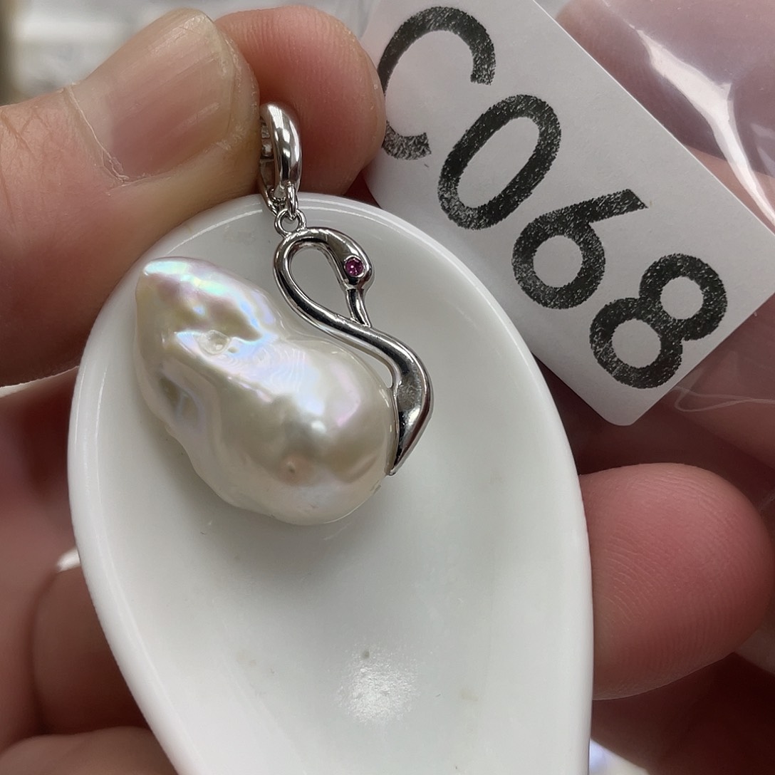 淡水珍珠颈饰银S925镶嵌