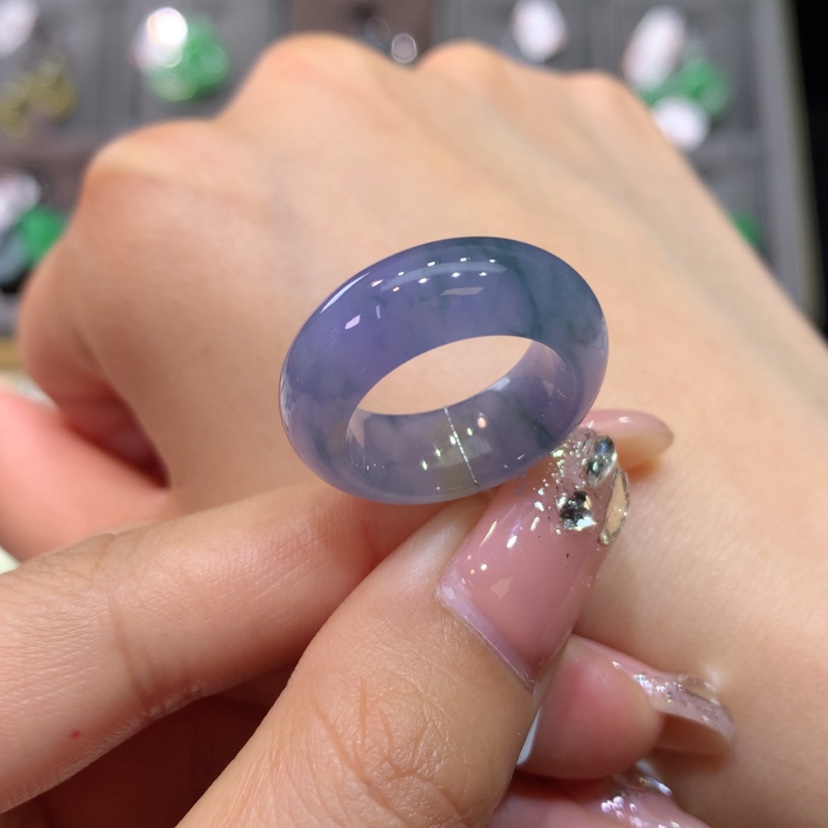 【闪购商品】翡翠戒指未镶嵌10号莫奈花园