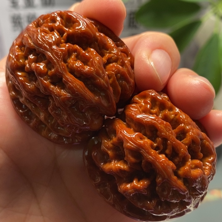 文玩核桃把件41尺粗筋