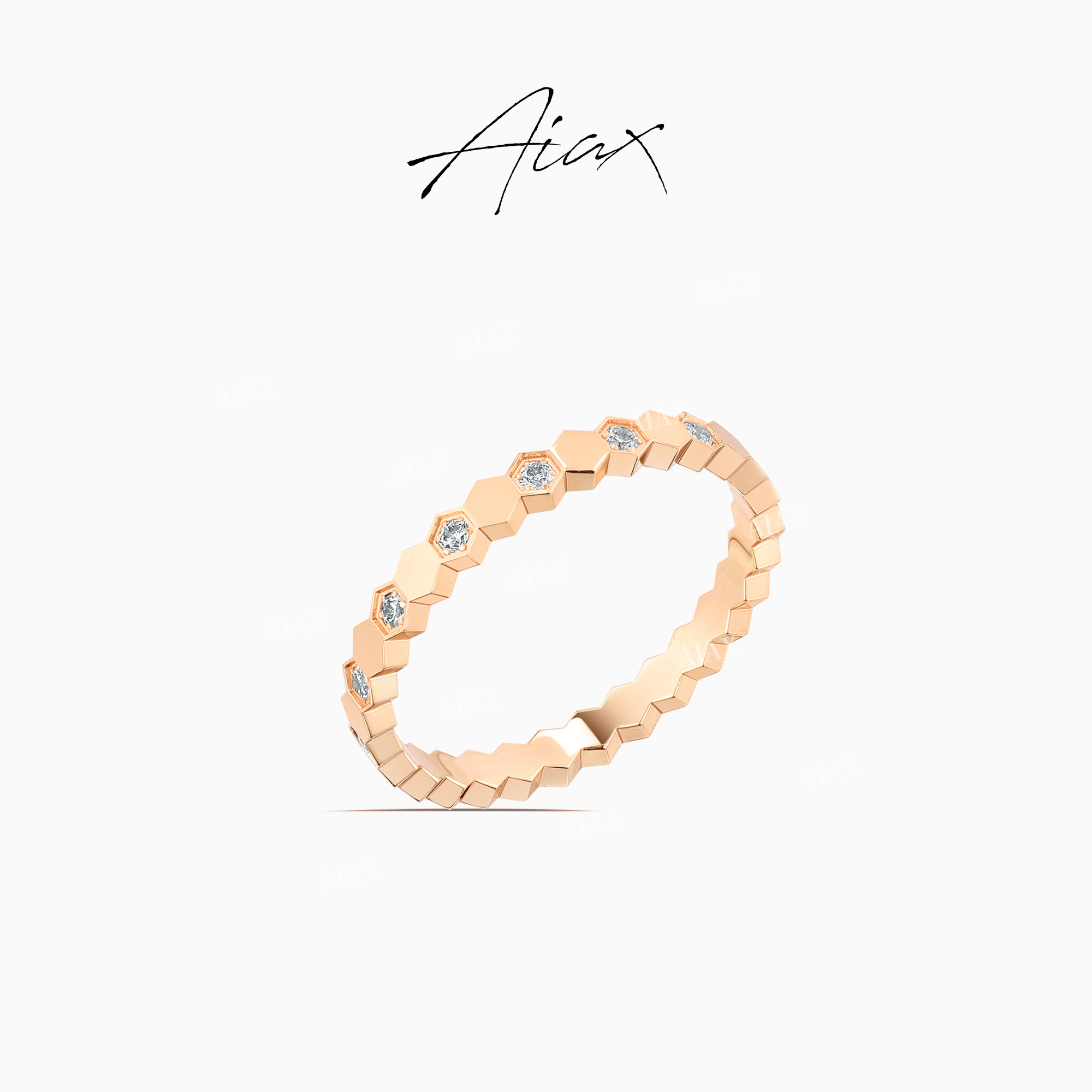 AIAX 925银 镀K金 气质轻奢时尚百搭设计师精致戒指TSS7257