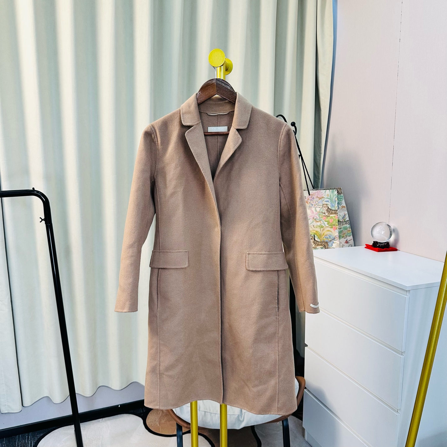99新 MaxMara 梅芙 沙色复线大衣 38码