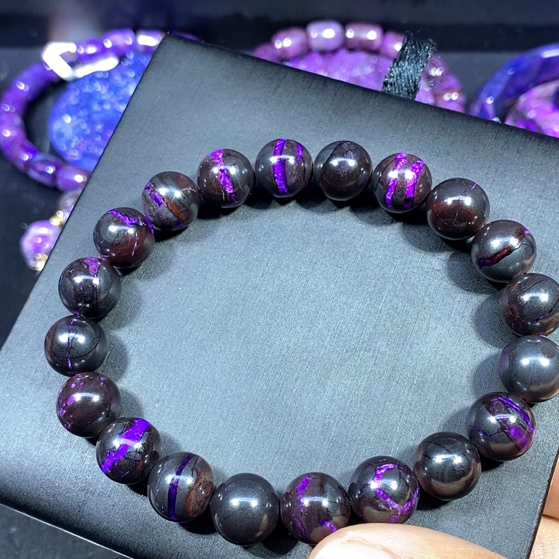 苏纪石（舒俱来）未镶嵌南非舒俱来丝绒圆珠手串10+