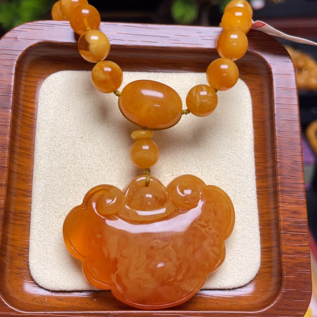 蜜蜡颈饰未镶嵌项链