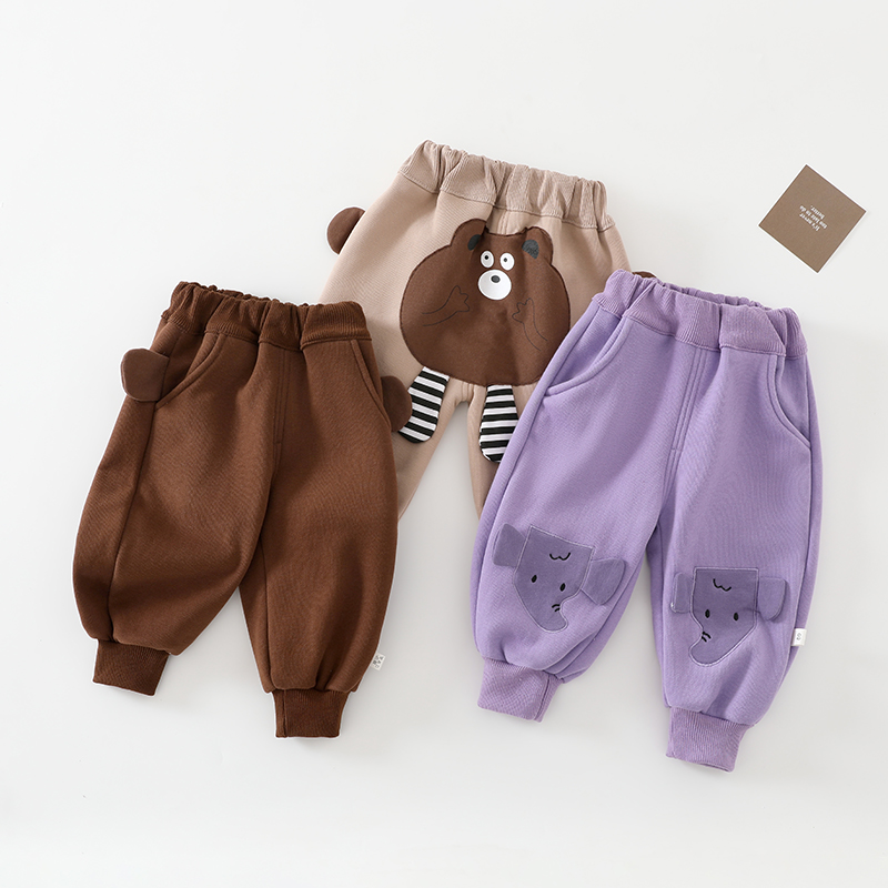 【芳姐专属】秋冬儿童加绒卫裤男女宝宝春秋休闲裤外穿小童