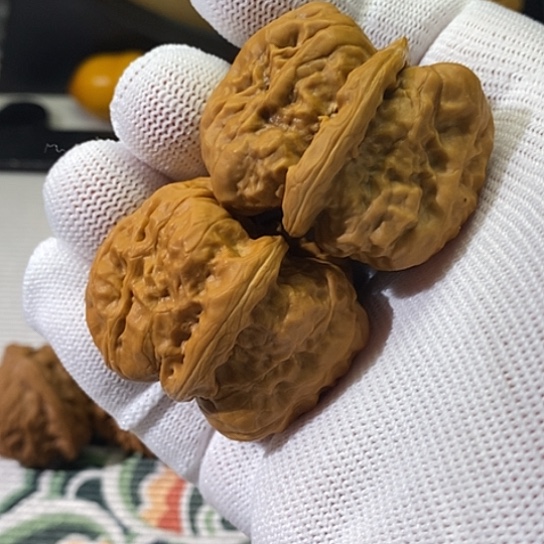 把件文玩核桃43尺蛤蟆头，微修