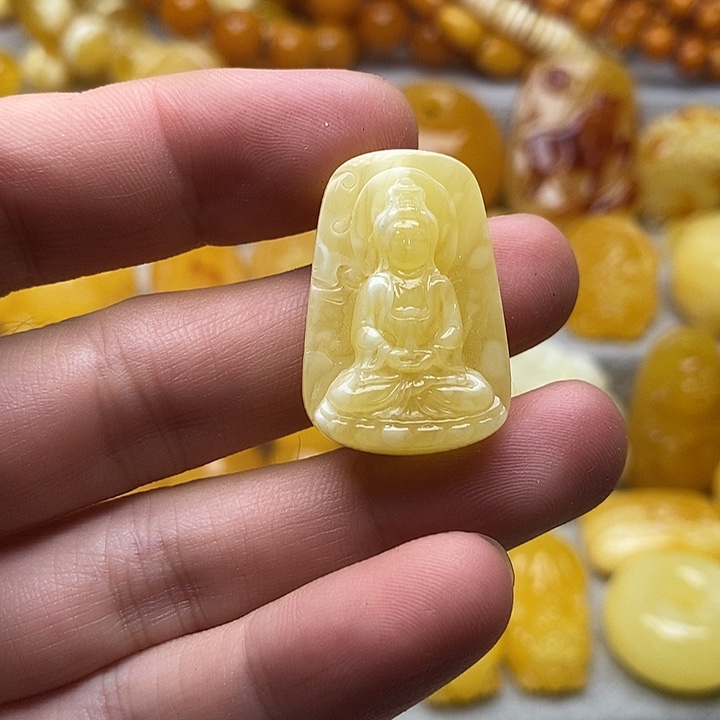 琥珀颈饰未镶嵌琥珀蜜蜡吊坠