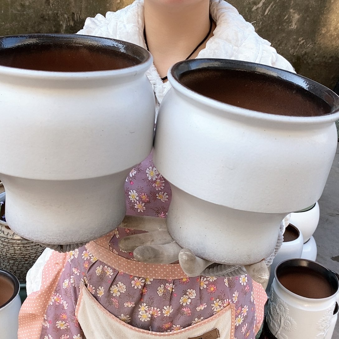 紫砂花盆正品口19高20