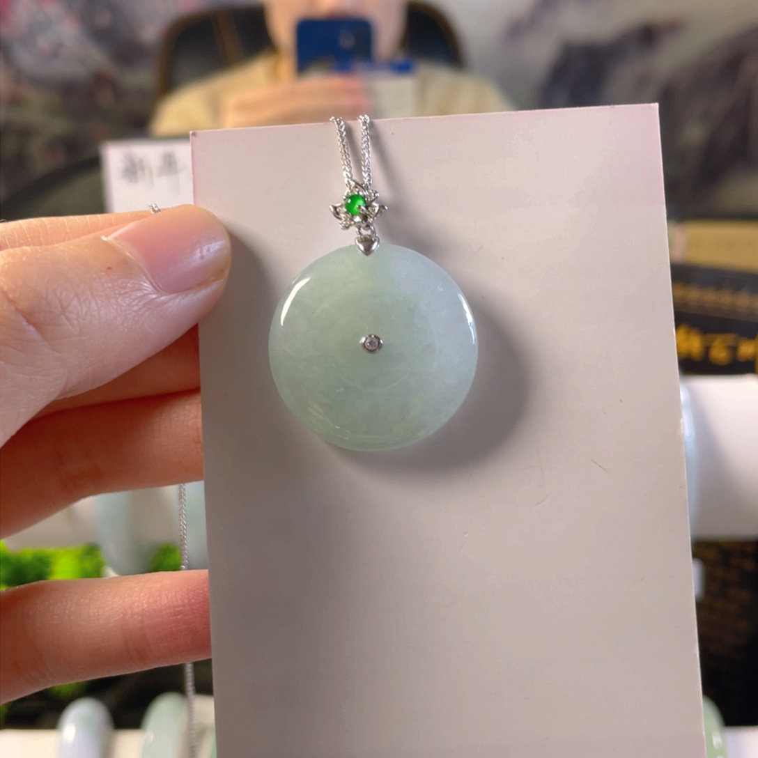 翡翠颈饰银S925镶嵌多样性发1