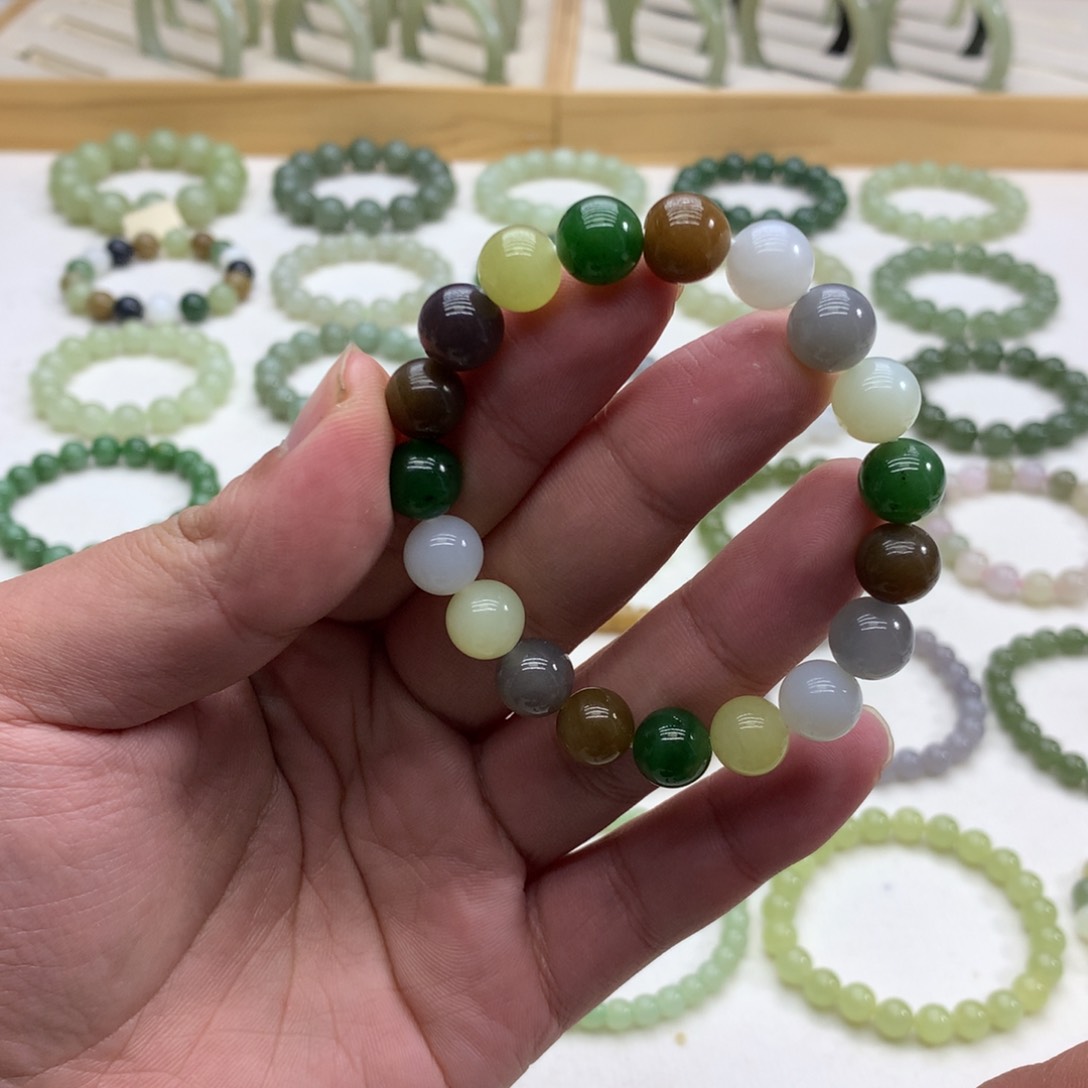 和田玉手串（多宝10）未镶嵌