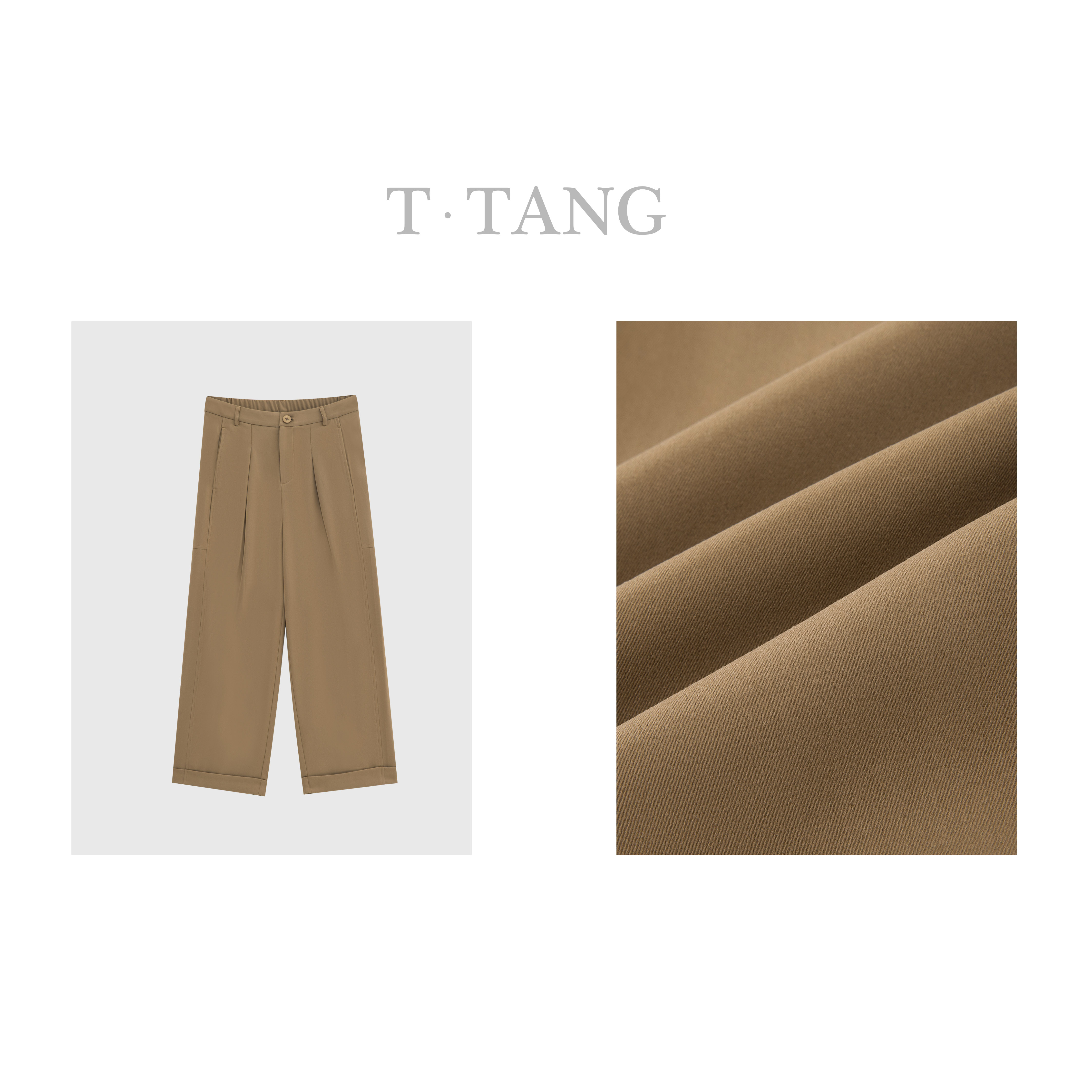 FL秋季170g加密小细斜纹百搭休闲高腰直筒脚口裤【6289】齐色