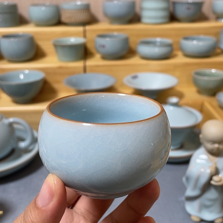 杯子陶瓷天青大号禅定90ml