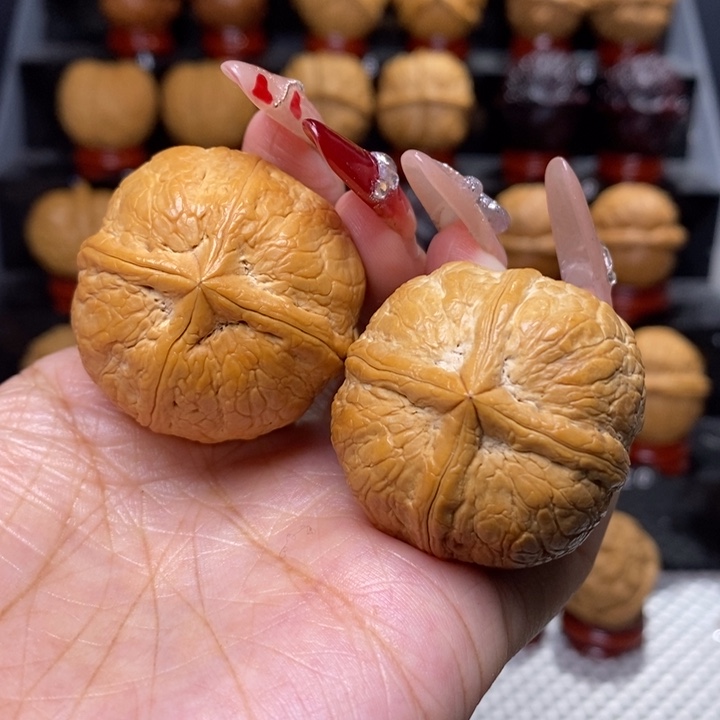 文玩核桃把件金蟒四棱萌萌包29号