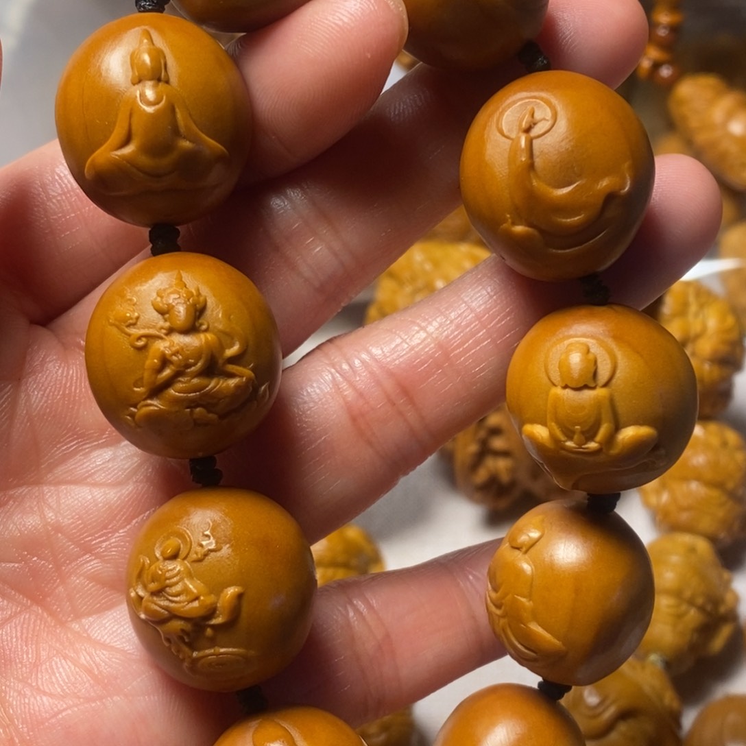 橄榄核手串/手链光面无相佛