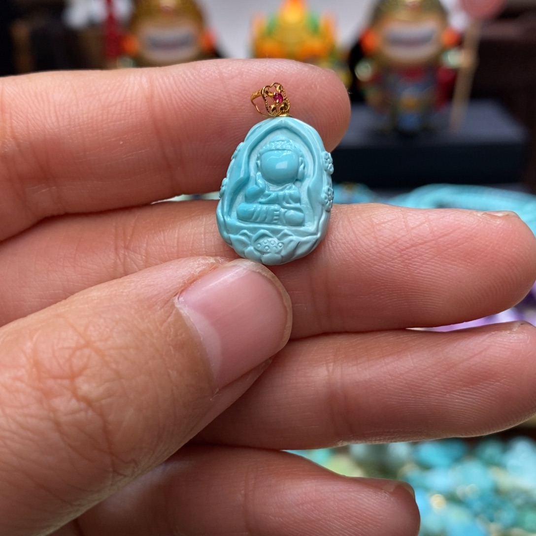 绿松石配饰18K金镶嵌