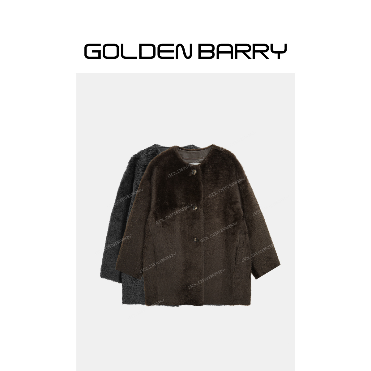GOLDENBARRY|151016时尚圆领拉贡外套