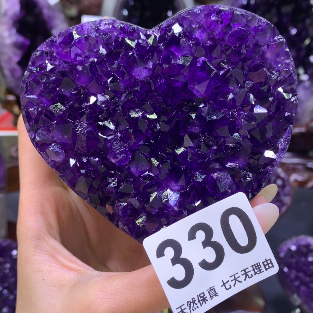 水晶水晶摆件未镶嵌紫**源