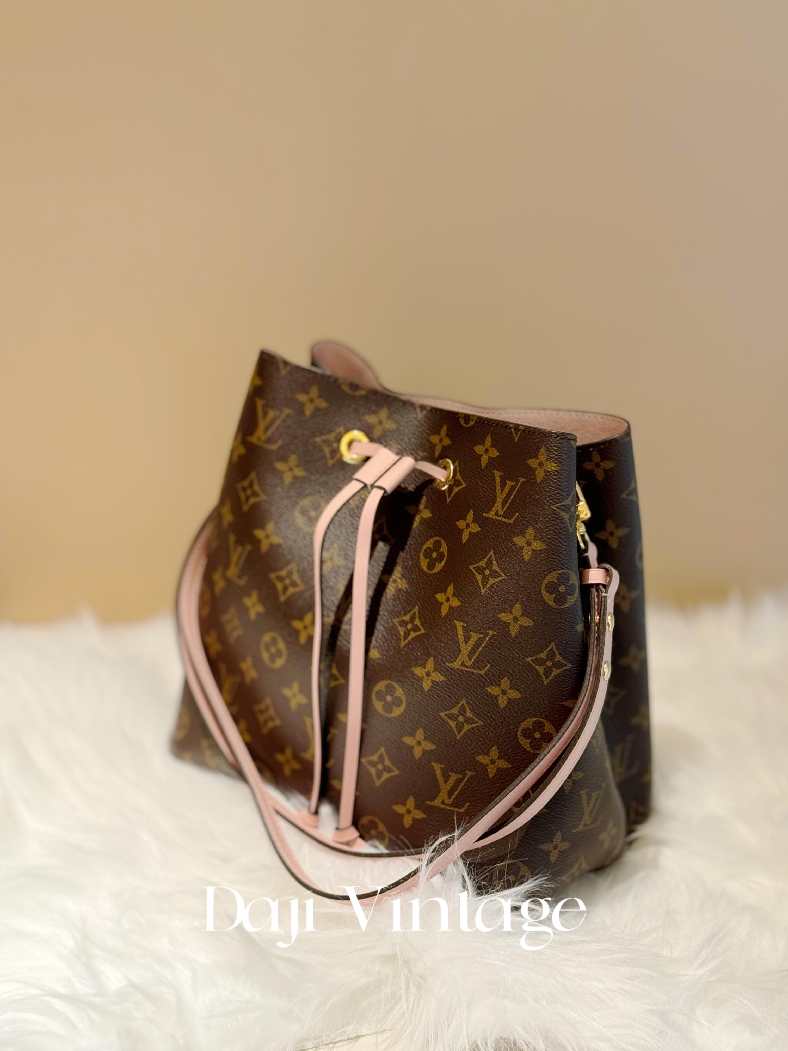 95新 LouisVuitton/路易威登 大吉中古3/LV粉水桶单肩包