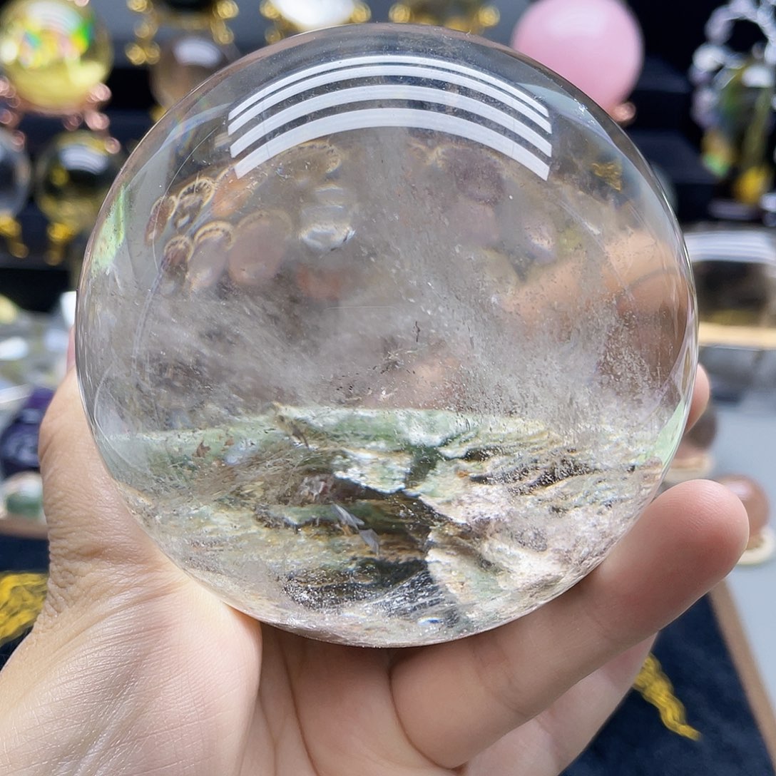 未镶嵌珠宝半成品水晶天然幽灵86.6mm