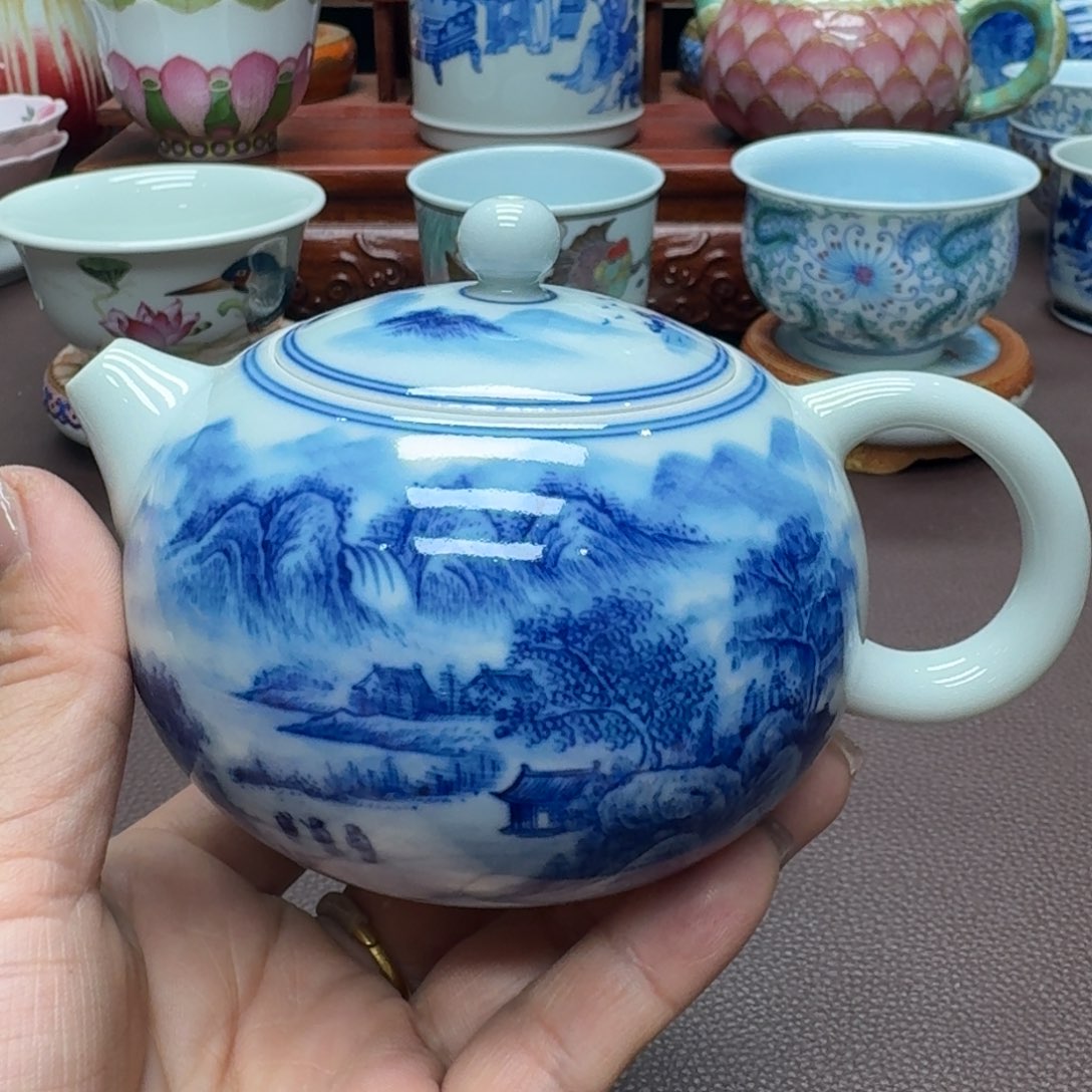 瓷片景德镇仿古手工制作精品展示