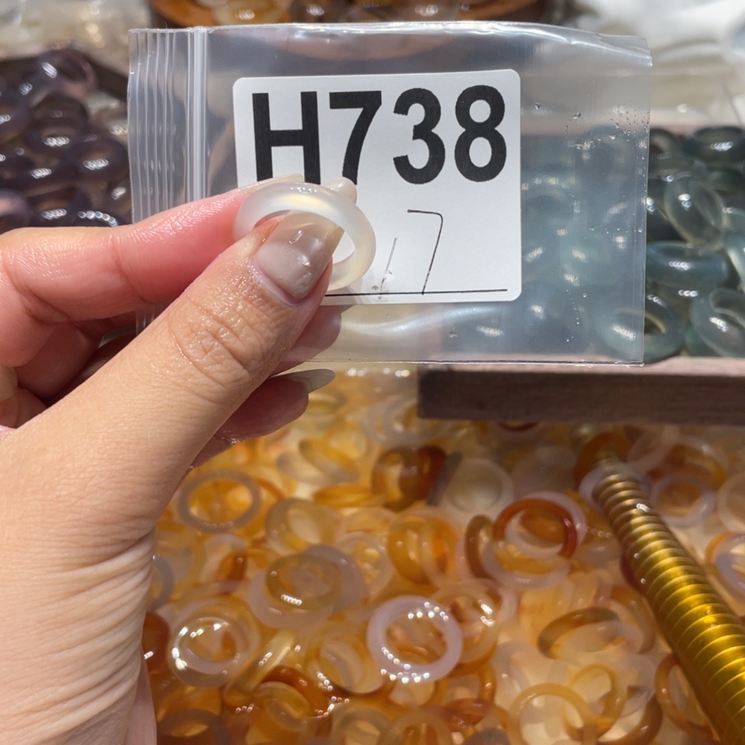 玛瑙/玉髓未镶嵌戒指738