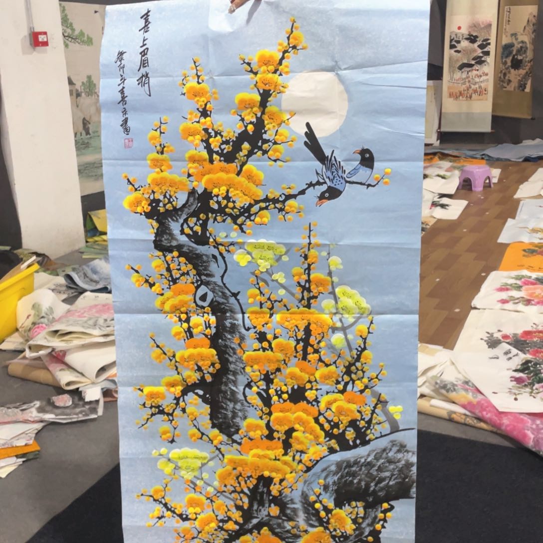 国画国画作品画心一张