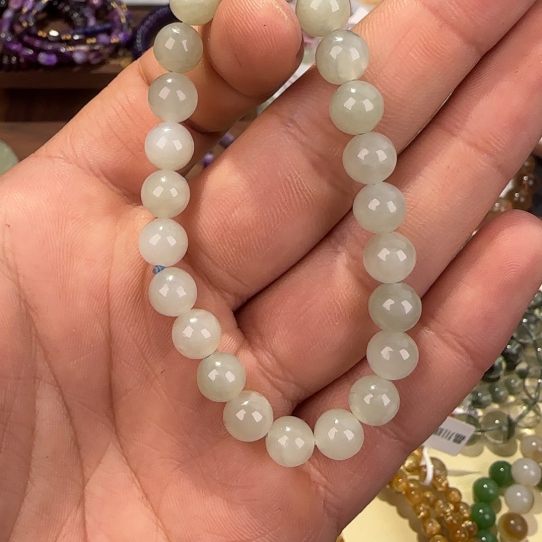 和田玉（青玉）手链未镶嵌