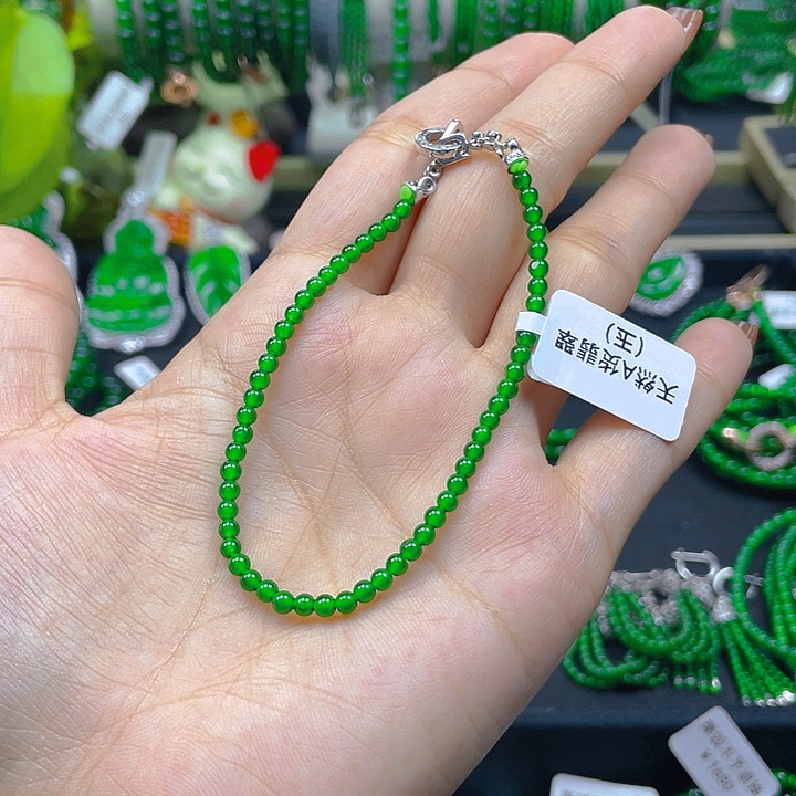 未镶嵌手链翡翠满色手链3