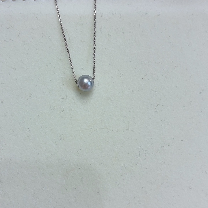 18K金镶嵌海水珍珠吊坠(不含链)8-9